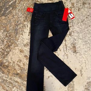 🤩Signature Straight Jeans in Dark Dipped Side Zip SIZE 24 Waist🤩